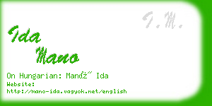 ida mano business card